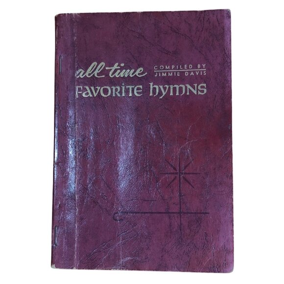 All-Time Favorite Hymns Vintage Sheet Music Songbook Jimmie Davis Religious - Picture 1 of 11